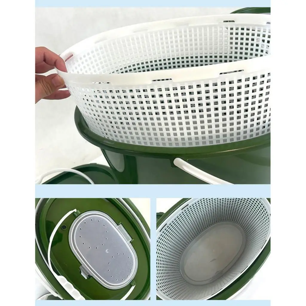 Ice Fishing Bucket with Inner Separate Bucket Wash Basin Portable Live Fish Bucket for Picnic Outdoor Traveling Hiking Camping