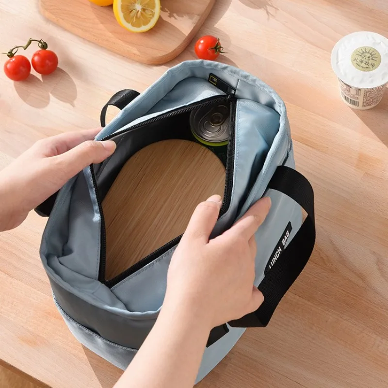 Insulated Handheld Lunch Bag Large Capacity Waterproof Leak-proof Wear-resistant Portable Picnic Bag