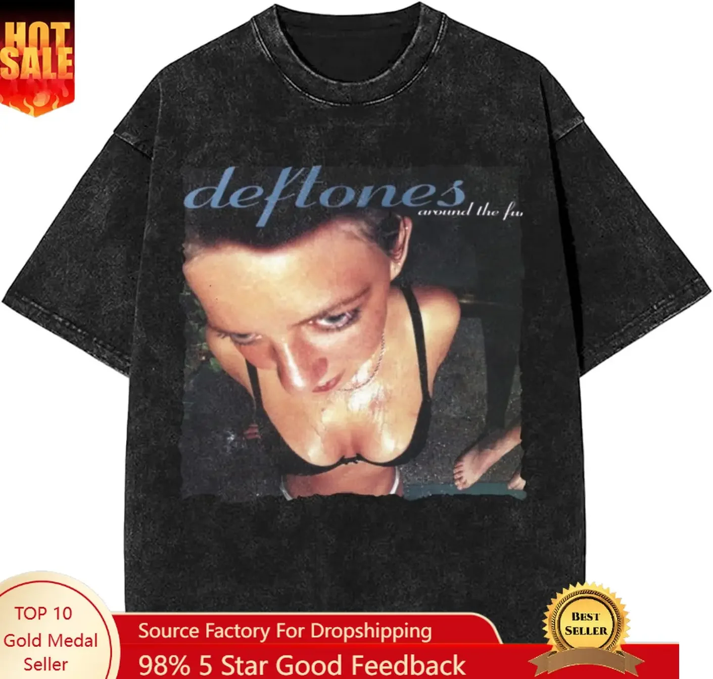 Deftones Shirt Mans Woman Vintage Oversized T Shirt Summer Crew Neck Short Sleeve Fashion Graphic Tees Retro Top Unisex T-Shirts