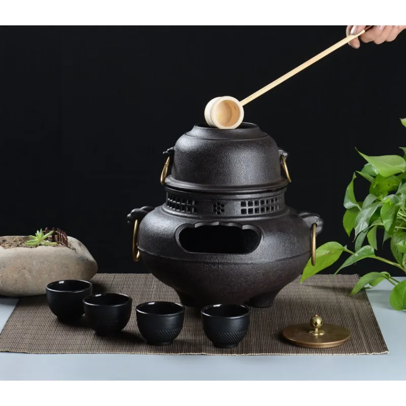 Ghost Face Wind Stove Cast Iron Charcoal  Japanese Iron Art Boiling Water Stove