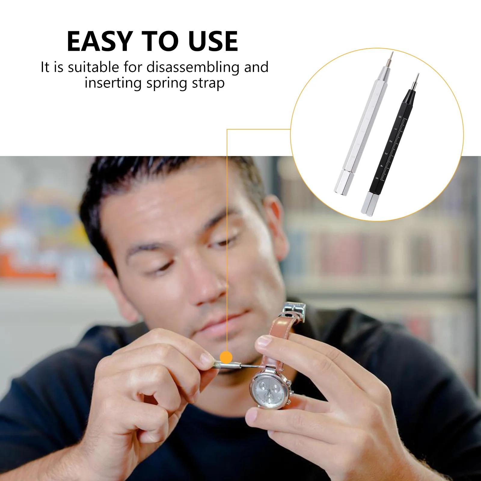 

2pcs Spring Bar Remover Tool For Watch Strap Repair High-Quality Watch Band Pin Removal Device Wristwatch Band Repair Tool