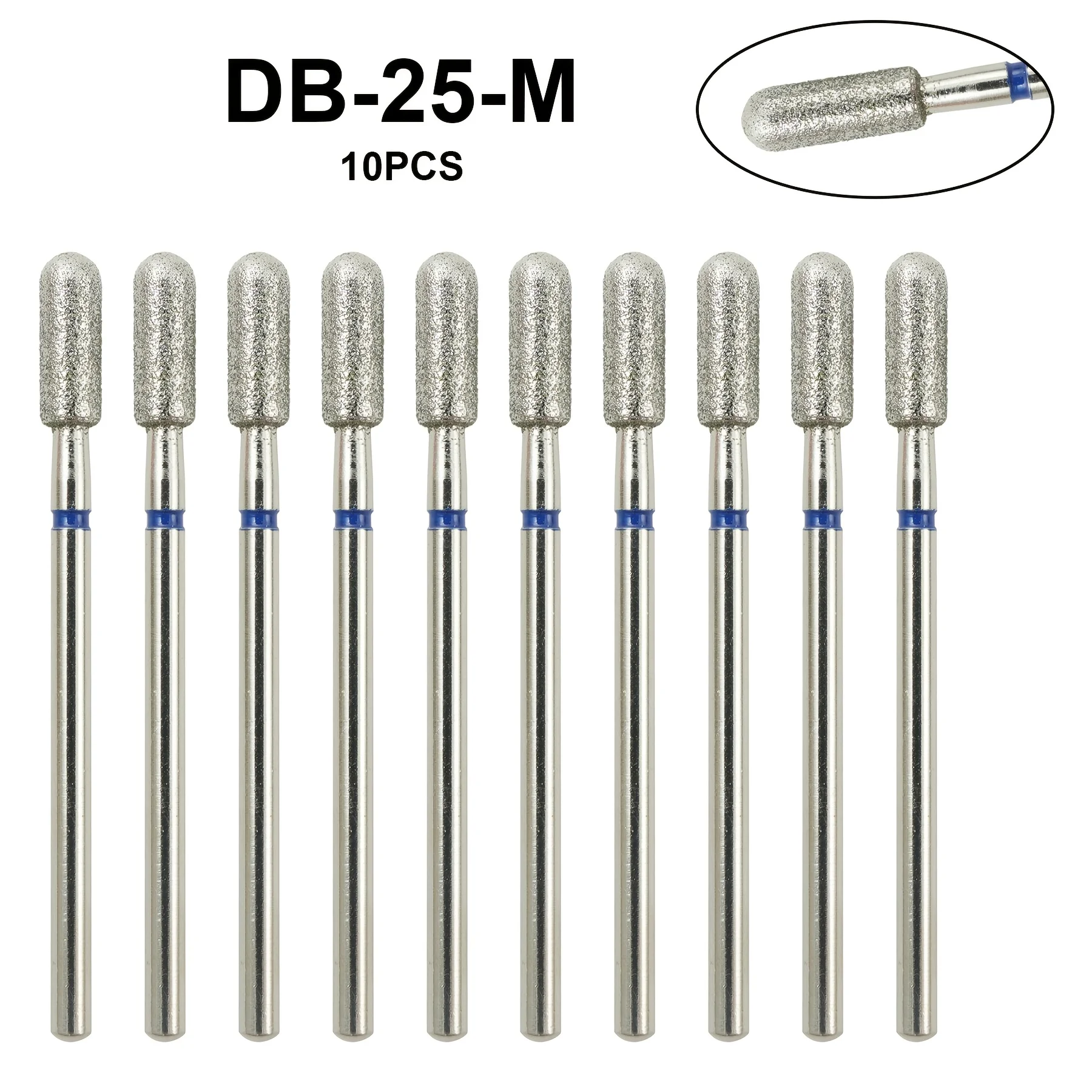 10 個ダイヤモンドネイルドリルビットセット電気フライスカッターマニキュアロータリーバリキュティクルクリーンマニキュアドリルアクセサリー