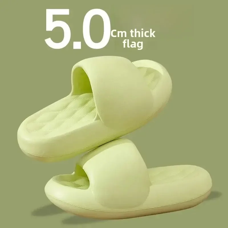 

Women's Thick Bottom EVA Beach Slippers Home Bathing Anti-Slip Odorless Summer Indoor Slippers Foot Comfortable House Shoe