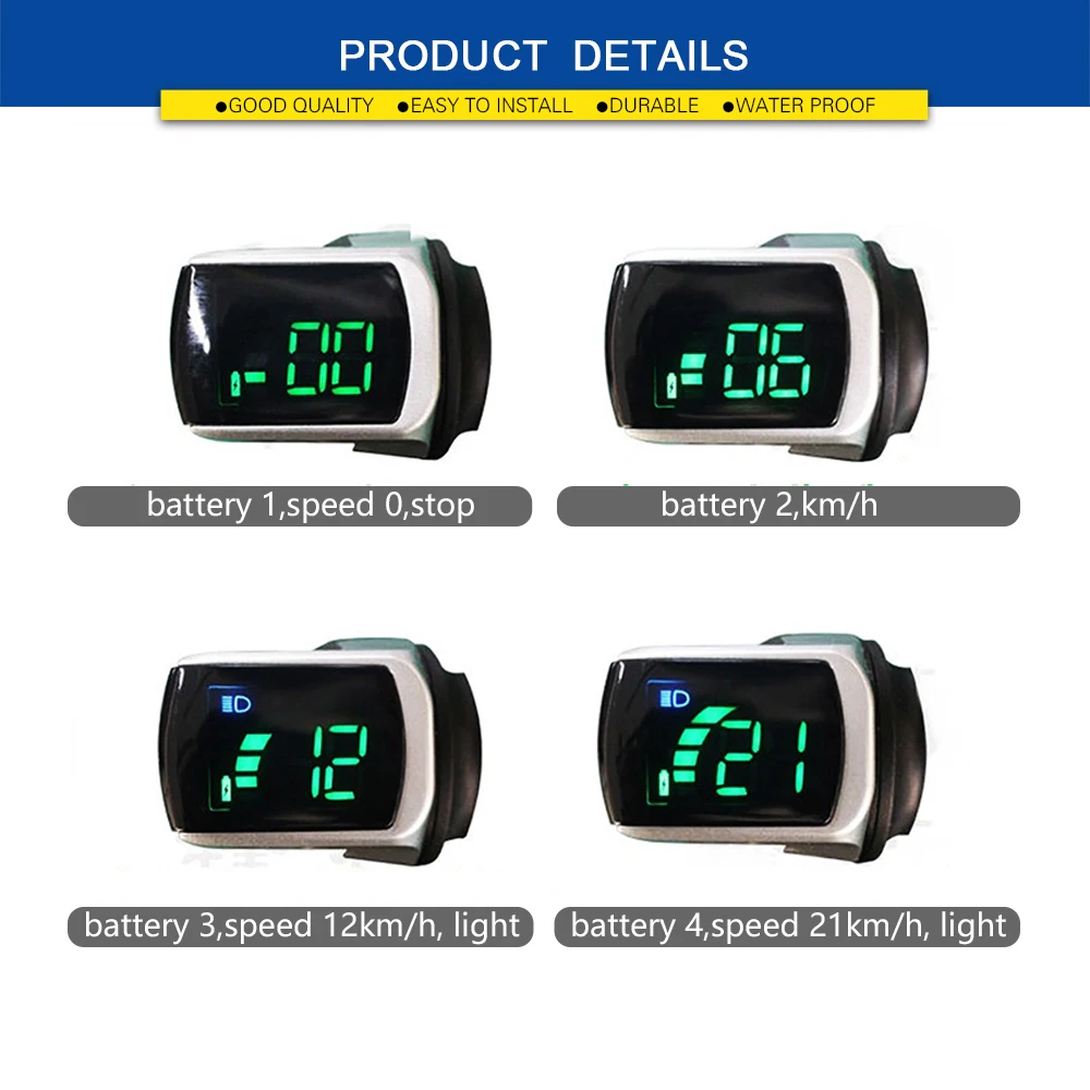 Ebike Thumb Throttle 122DX 36V 48V Right Hand Throttle ebike 6Pin SM Connector For Electric Bicycle Part & Accessories Scooter