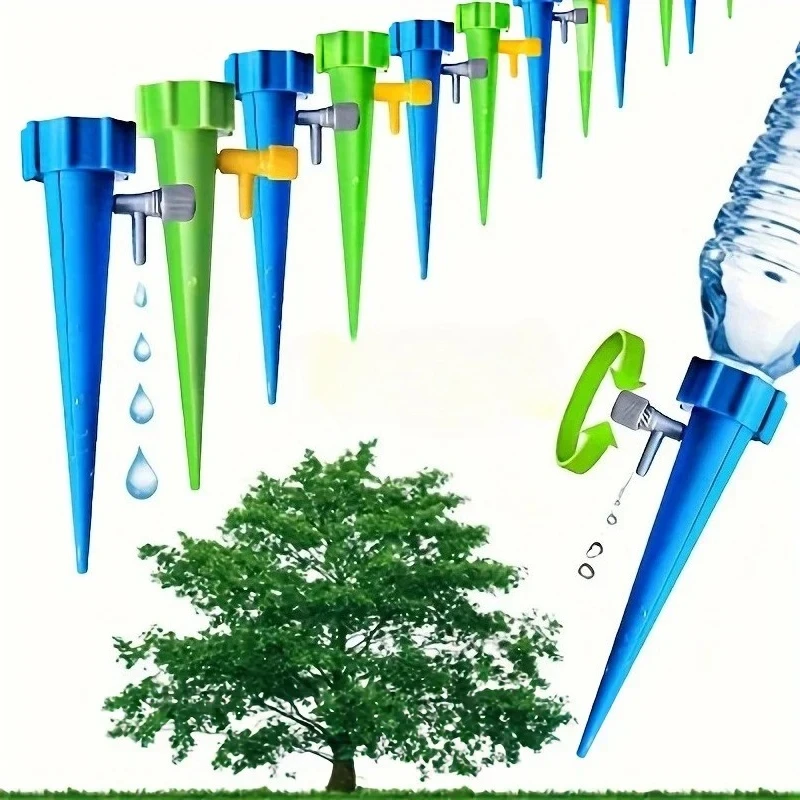 Automatisches Tropfbewässerungssystem Selbstbewässernd Einstellbar für Blumen Pflanzen Gewächshaus Garten Auto-Wassertropfer-Gerät
