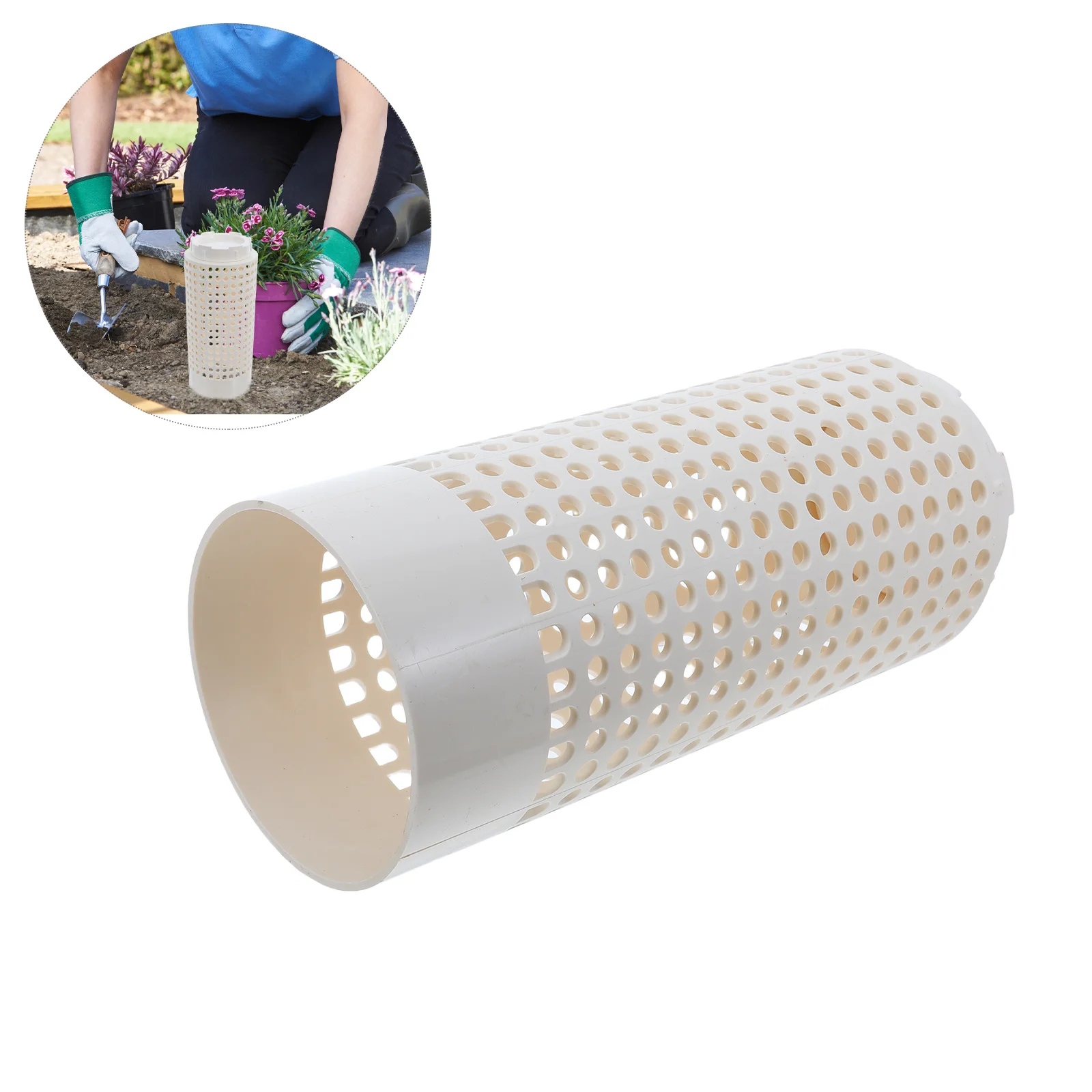 

Worm Composting Bin 10.2x4.3 Outdoor Garden Compost Bin Organic Gardening in Ground Worm Composter Vent Holes Odorless Compost