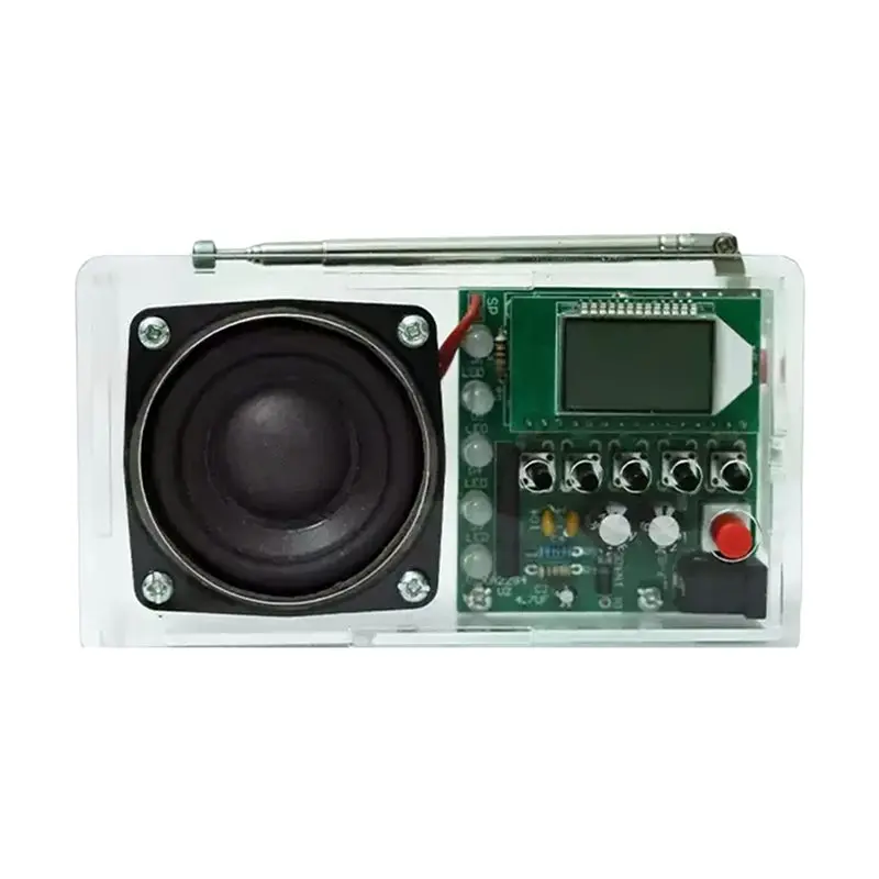 

FM-радиоприемник с полным диапазоном частот, цифровой, DIY-набор с индикатором уровня звука, модуль для пайки, проект для сборки