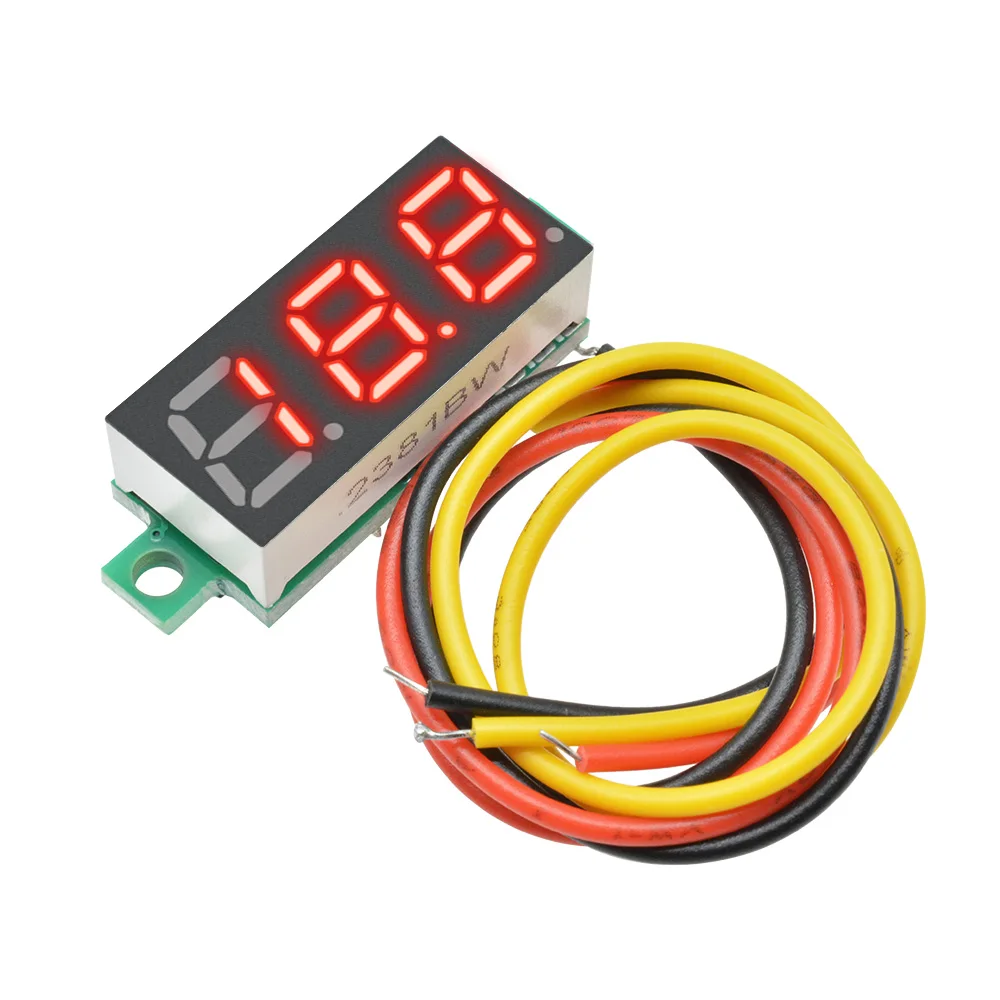 0.28 Polegada DC LED Voltímetro Digital 0-100V Medidor de Tensão Auto Car Mobile Power Tester Detector 12V Vermelho Verde Azul Amarelo