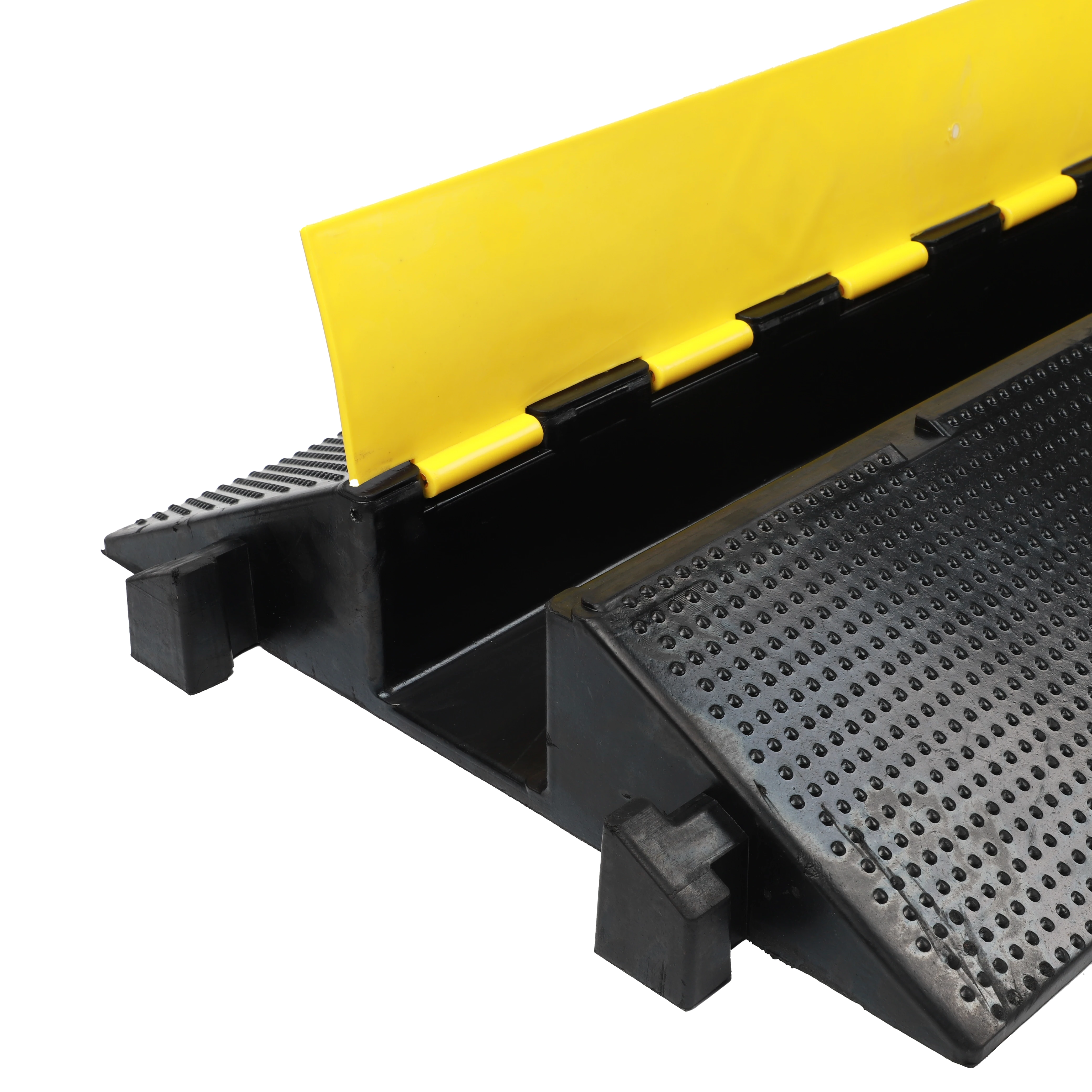 Heavy Duty Rubber Cable Hump Channel Protector 1 Channel Cable Ramp Shield Construction Speed Band Floor Shield