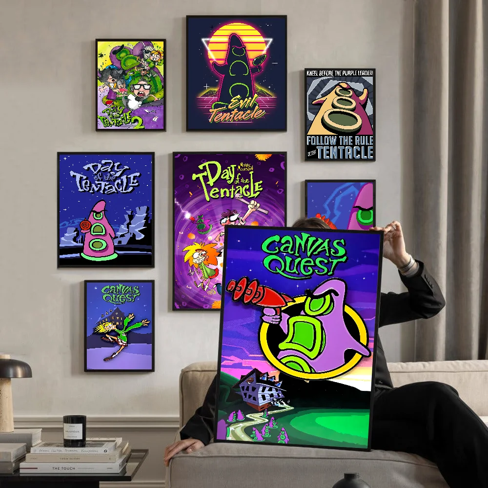 Day of the Tentacle Classic Vintage Posters Whitepaper Prints Posters Artwork Kawaii Room Decor