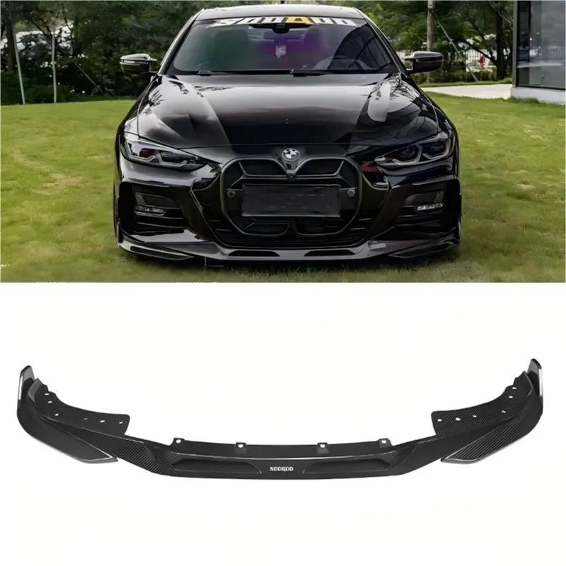 

For BMW G22 G23 425i 430i 2021 2022 2023 2024 2025 ReaI Dry Carbon Fiber Front Bumper Lip Spoiler Kit