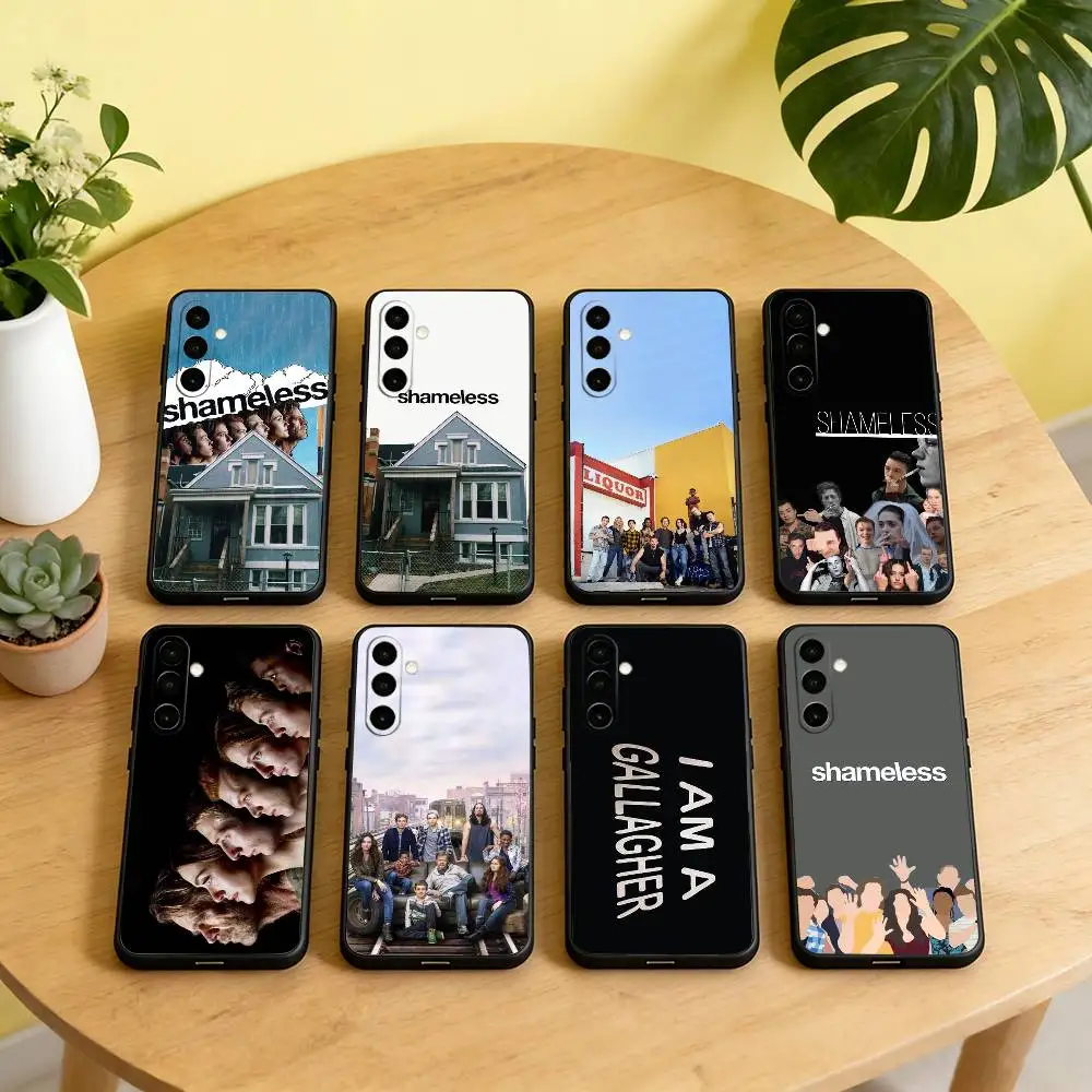 S-Shameless Phone Case Black Silicone Soft For Samsung Galaxy A73,A72,A71,A70,A53,A52,A51