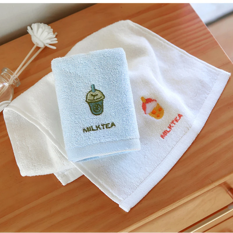 Cotton Baby Towel Cartoon Embroider Kids Bath Towels Soft Absorbent Washcloth Children Bathroom Shower Wipe Face Towel 25x50cm