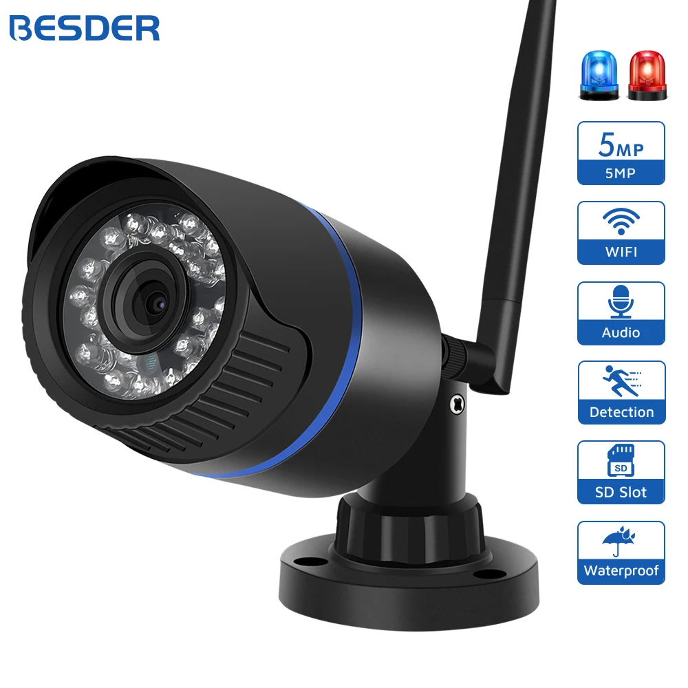 5MP IP Camera Wifi Outdoor IR Night Vision 3MP Audio Wireless CCTV Camera 1080P HD Motion Detect ICSee Security Wifi IP Camera