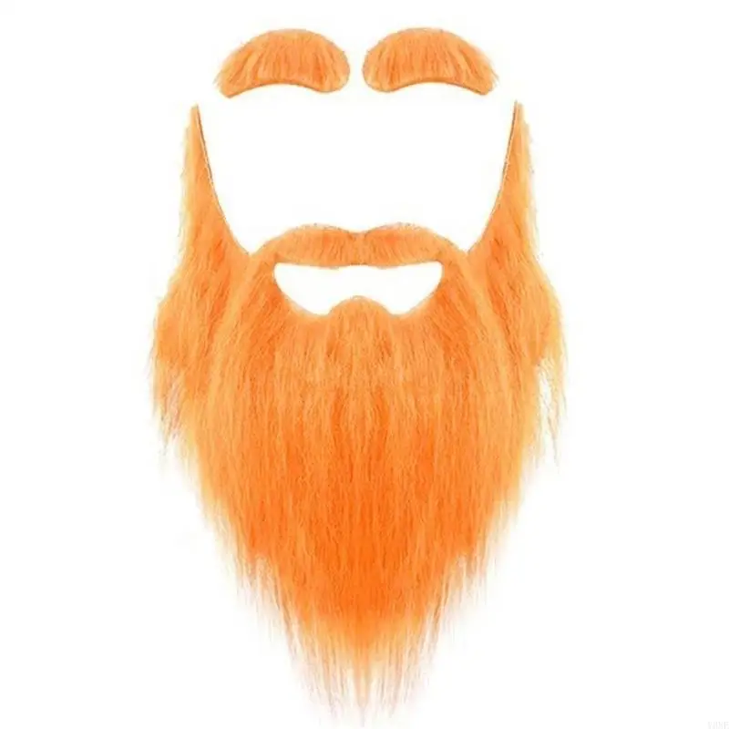 Y3NE Bigodes barbas realistas Conjunto sobrancelhas Acessórios fantasia cosplay para adultos