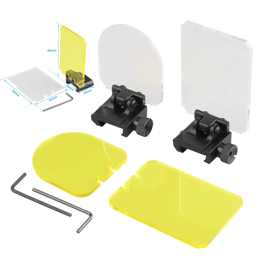 Outdoor Game Sight Protector Foldable High Impact Shield Rail Mounted Lens Protector Dot Sight Reflex Scope Screen