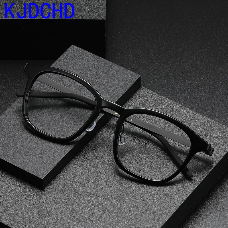 

Acetate Titanium Glasses Frame Men Women Screwless Eyewear Ultralight Retro Round Optical Eyeglasses Handmade Designer Spectacle