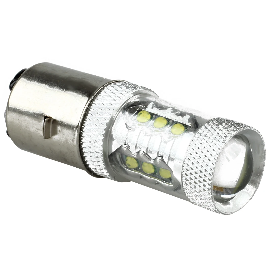 Bombilla para faros delanteros de motocicleta 80W BA20D H6, 16 LED