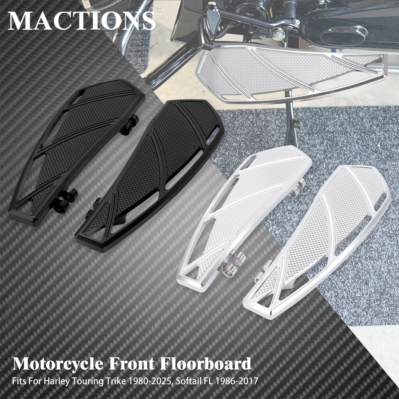 

Motorcycle Front Floorboard Footrest Driver Footpeg Pedal For Harley Softail FL 86-17 Touring Road Street Electra Glide 1986-UP