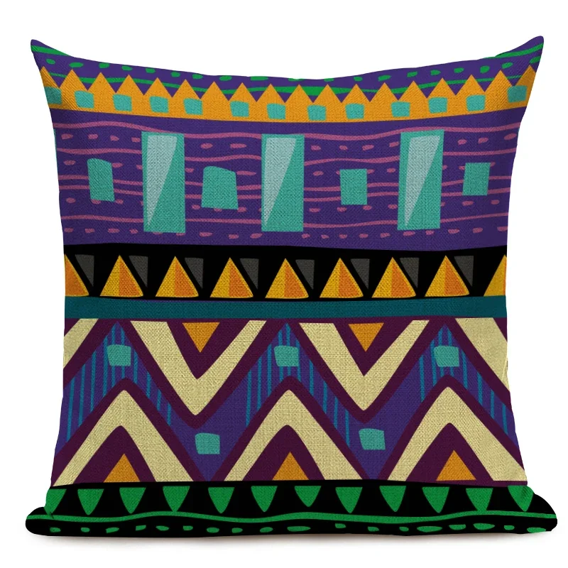 African Ethnic Style Pattern Cushion Cover Geometric Decorative Pillowcase  Sofa Throw Pillow Case for  Home Decor