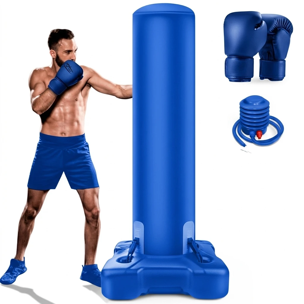 2026 Heavy Duty Punching Bag Durable Sturdy Stable  Shock Absorbent Training Boxing  MMA BOXING Training standing Punching Bagpr