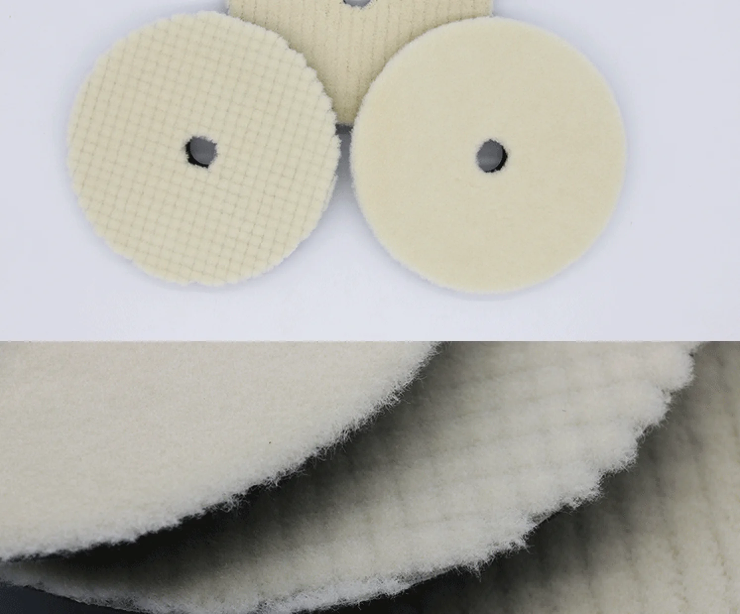 3-teiliges 5/6 Zoll Woll-Polierpads-Set, Woll-Schneid- und Polierpad-Kit für DA-Poliermaschine, fusselfreie Lackkorrekturpads – Detail 9