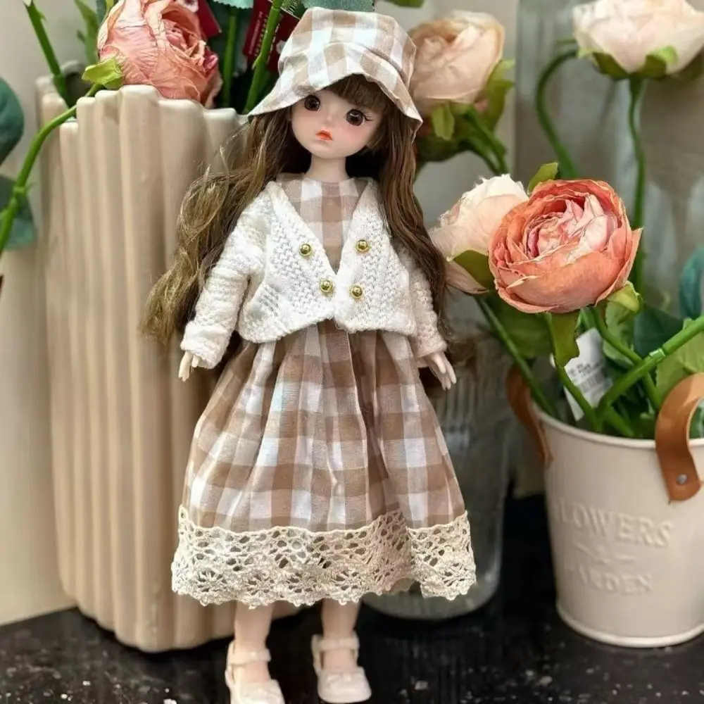 Attractive Eyes 30cm with Clothes High Heel Long Hair Princess Dress Up with Wig Make Up Elegant Princess Makeup Ball Joint