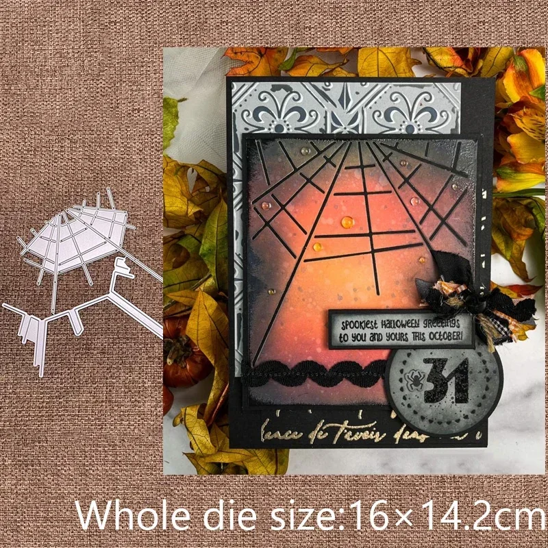 

Новый дизайн, металлическая трафаретная форма для вырезания, вырубные ножи для декора в виде паутины, вырубные формы для скрапбукинга, для альбомов, бумажных открыток, тиснения