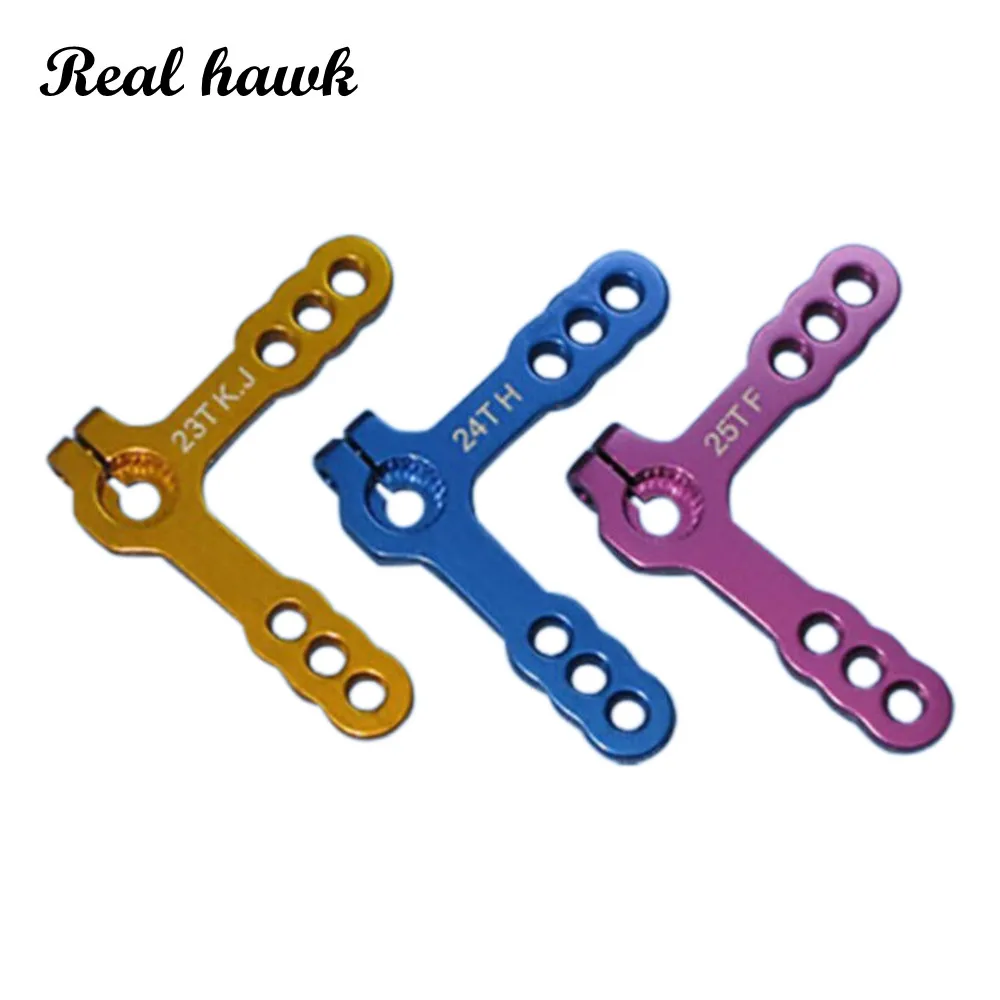 1 PC L Shape 23T/24T/25T CNC Metal RC Servo Arm Horn Super Heavy Duty Servo Arms For RC Accessories Replacement Parts