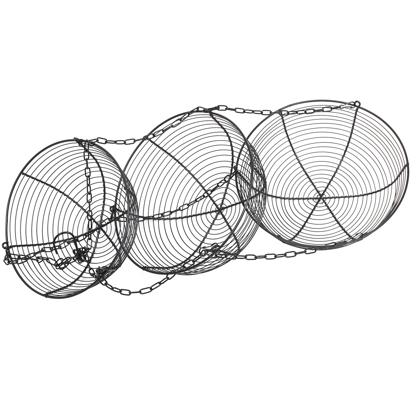 

Iron Art Fruit Basket Three Layers Hanging Storage Baskets Hollow Design Kitchen Living Room Household Snacks Fruits Decor