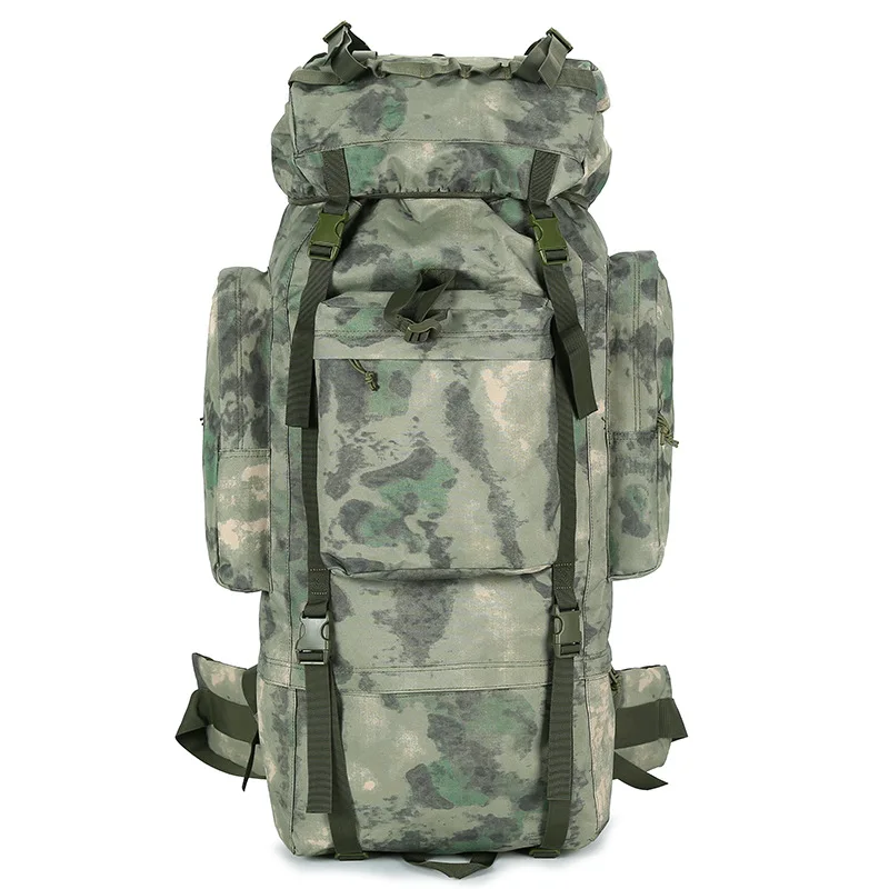 Large Capacity Tactical Camo Backpack, Military Fan Backpack, Outdoor Mountaineering Bag, Camping, 100L, New