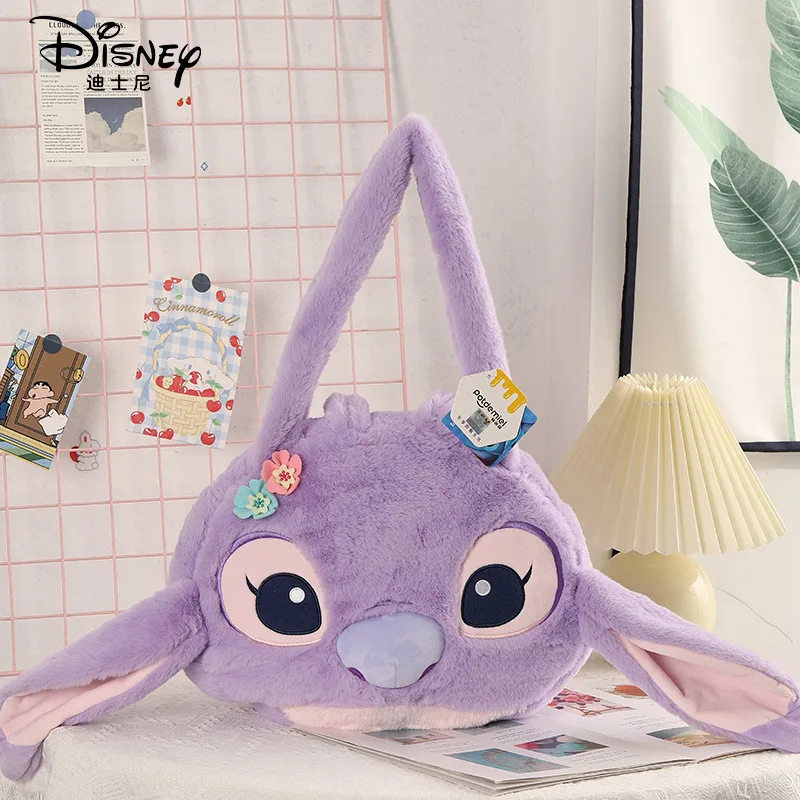 

Lilo Stitch Stitch Angel Plush Doll Decor Shoulder Bag Large Capacity Cute Anime Tote Casual Student Bag Sweet Surprise Gift