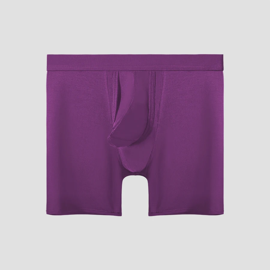 Men's extended sports underwear with bullet separation to prevent leg abrasion, large-sized breathable running flat Angle fat pa
