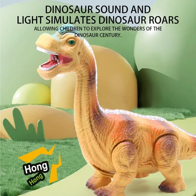 Giocattoli di dinosauro elettrico mobile Moving Light Up Sound Dinosaur Toys For Kids simulato Walking Flame Spray simula il giocattolo di dinosauro