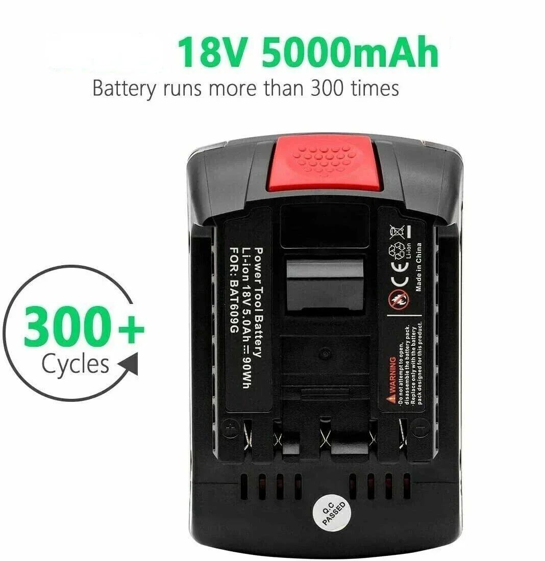 Batterie aste pour perceuse électrique Bosch, 18V, 18,0 Ah, batterie Eddie Ion, BAT609, BAT609G, BAT618, BAT618G, BAT614, chargeur inclus, nouveau