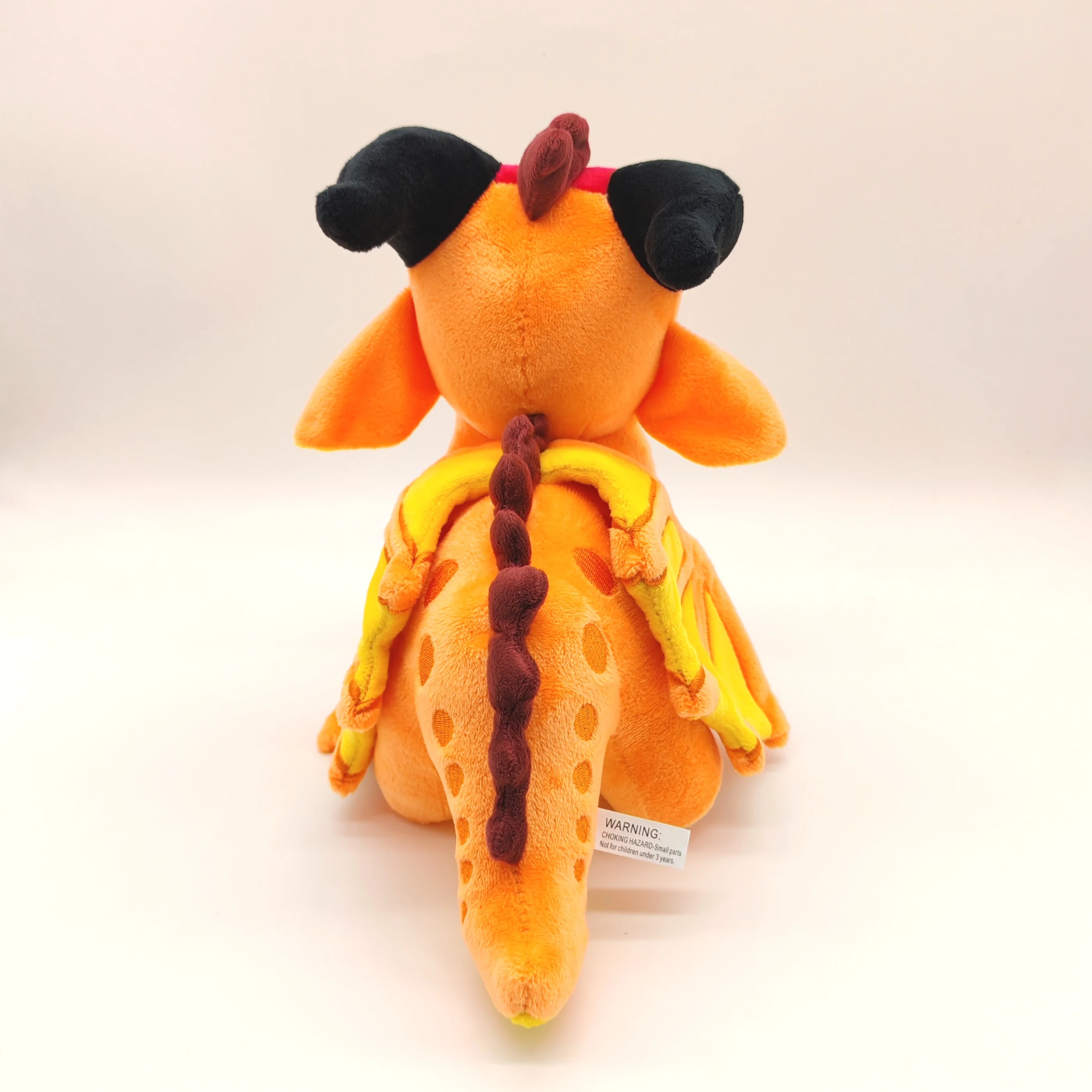 Peluche de dragón de fuego de alas para niños y niñas, juguete suave de Animal de peluche, decoración de compañero naranja, regalo especial para niños y niñas mayores de 3 años, novedad de 2024