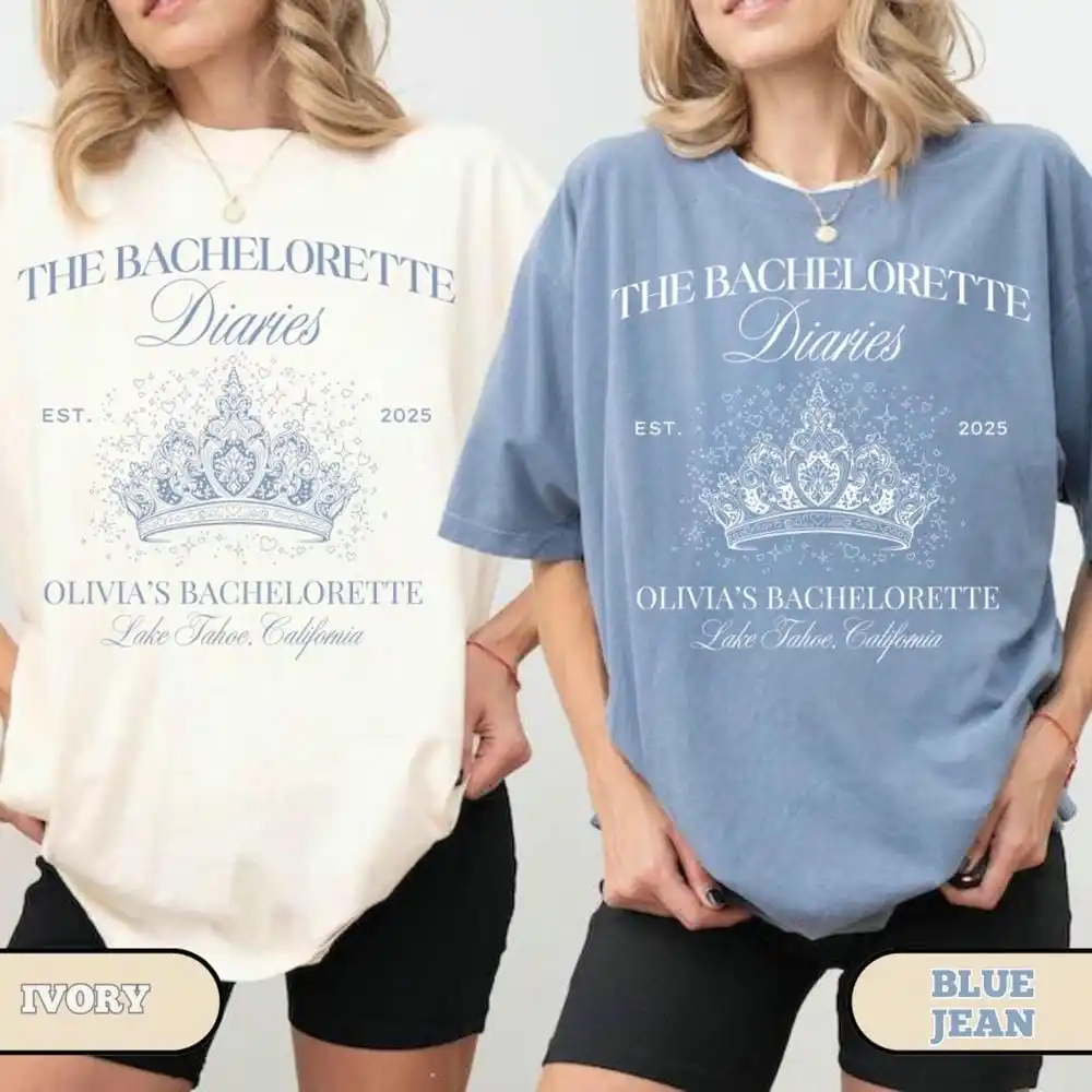 Princess Bachelorette Diaries Shirts, Custom Bach Party Tee, Bride to Be Gift, Bridesmaids Gifts, Personalized Bridal Party, Slu