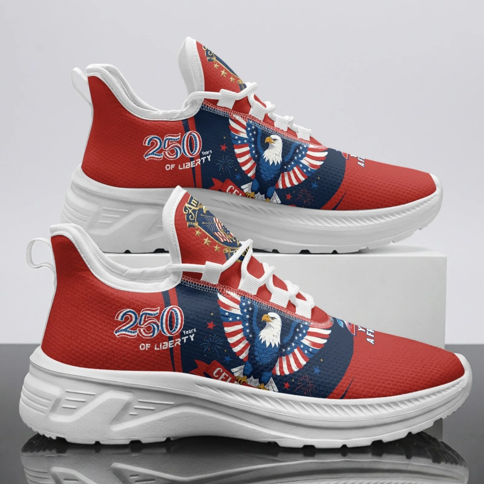 

XIXIRIMIDO USA 250th Mesh Sneakers Women'S Running Shoes Men'S Commuter Shoes Soft Breathable Lightweight Comfortable Soft