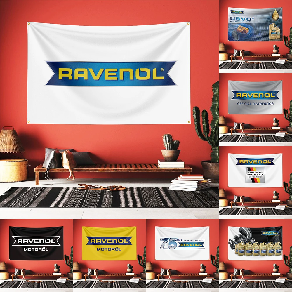

3X5FT R-RAVENOLs Game Flag Banner Four Hole Polyester Outdoor Decoration Room Garage Garden