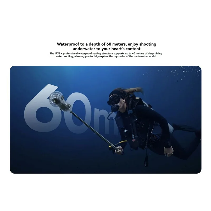 B03B-For Insta360 X5 Invisible Dive Case 60M Waterproof Durable Protection Accessory For Insta 360 X5 Camera