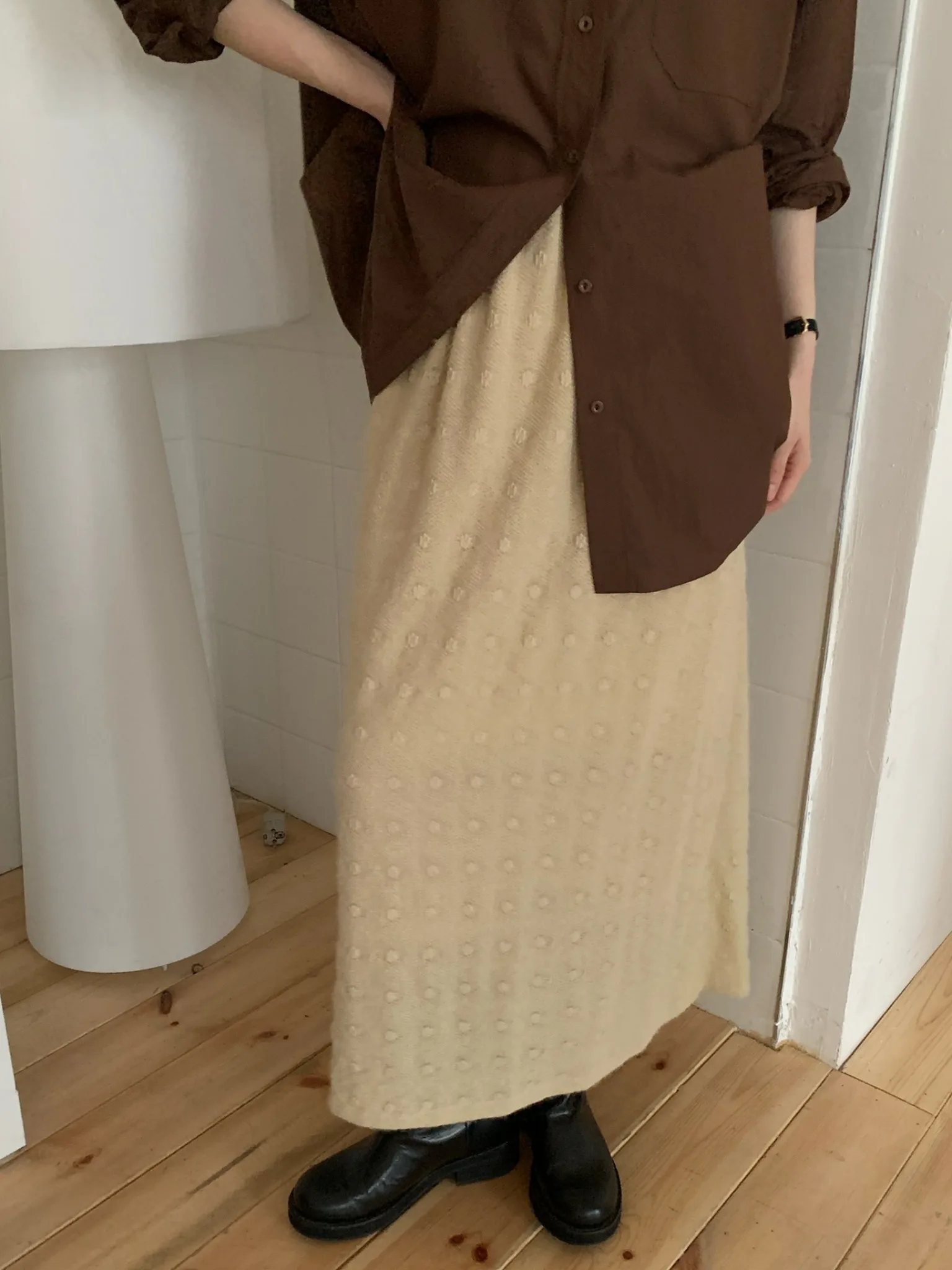 

Ele Юбка с цветочным принтом и высокой талией, женская модная осенняя модная белая длинная юбка Dr, нежная чувствительность