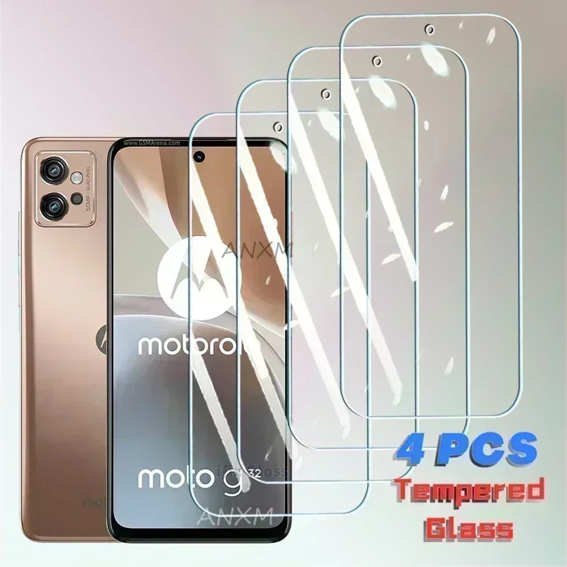 4Pcs Tempered Glass For Motorola Moto G G13 G14 G23 G53 G54 G73 G84 G22 G32 G42 G52 G62 G72 G82 G71 Cover Screen Protector Glass