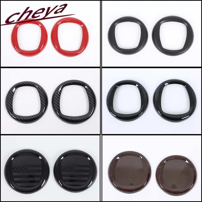 2x ABS Plastic Car Front and Rear Logo Circle Decorative Frame Stickers Suitable for Fiat 500 Panda 2007-2025