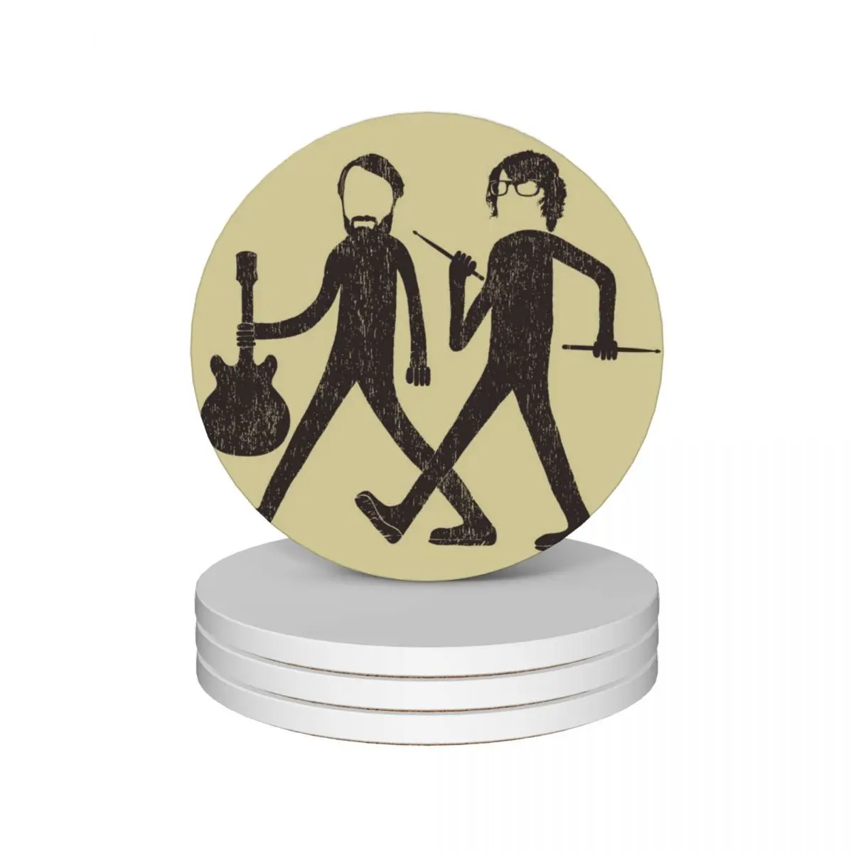 

The Black Keys Ceramic Coasters (Set of 4) white customized custom cup set Coasters