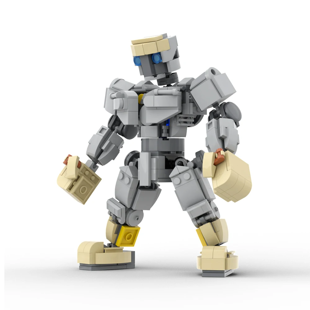 Moc máquinas de aço robô modelo blocos de construção conjunto mecha de alta tecnologia para átomo inteligência tijolos brinquedos crianças presentes de aniversário