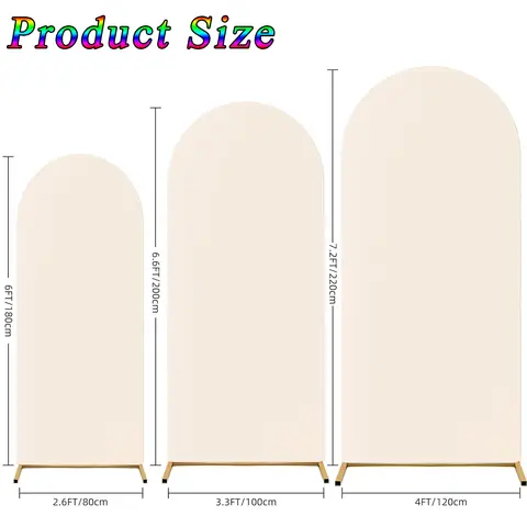 1 पीस आर्क स्टैंड कवर वेडिंग फ्लावर डोर डेकोरेशन पॉलिएस्टर इलास्टिक सेट बैकग्राउंड कवर प्रोप बैंक्वेट के लिए इस्तेमाल किया जाता है (शेल्फ के बिना) 6 best sales शादी की सजावट - №3