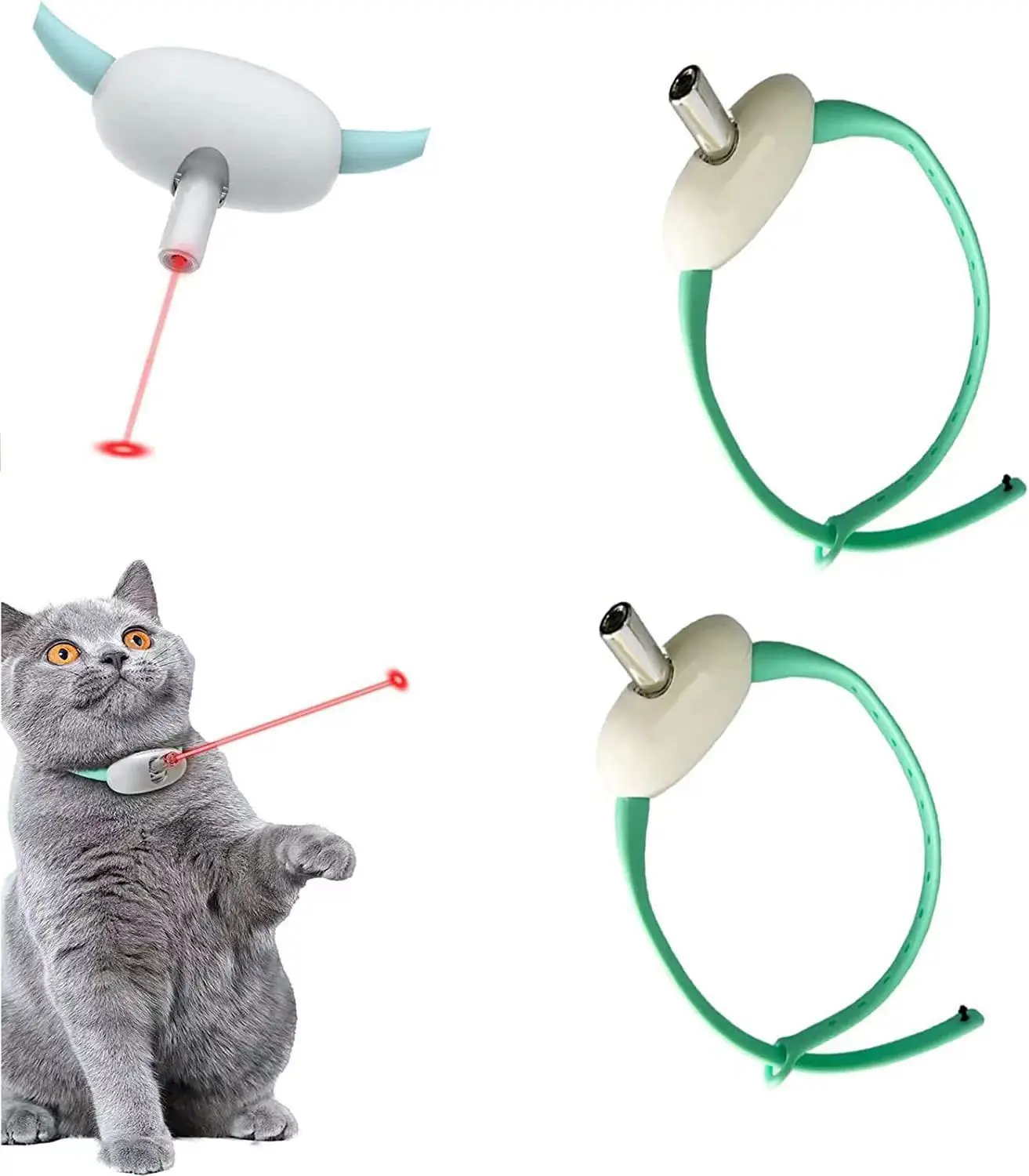 Laser cat teasing collar smart cat teasing pen toy automatic cat teasing artifact charging