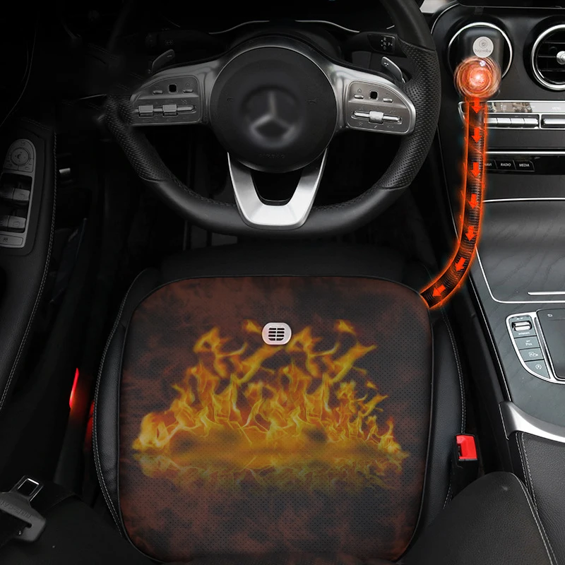 Car Seat Cover Heating Breathable Two-in-one Air Conditioning Wind Car Seat Cushion Heat Universal Car Ventilated Seat Pad