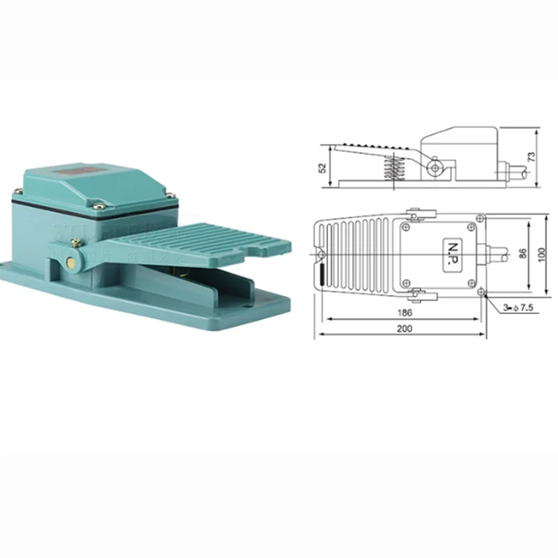 Foot switch FS-402 replace LT3 machine tool with silver contact foot pedal switch without wire 15A 250VAC AC 380V 50HZ