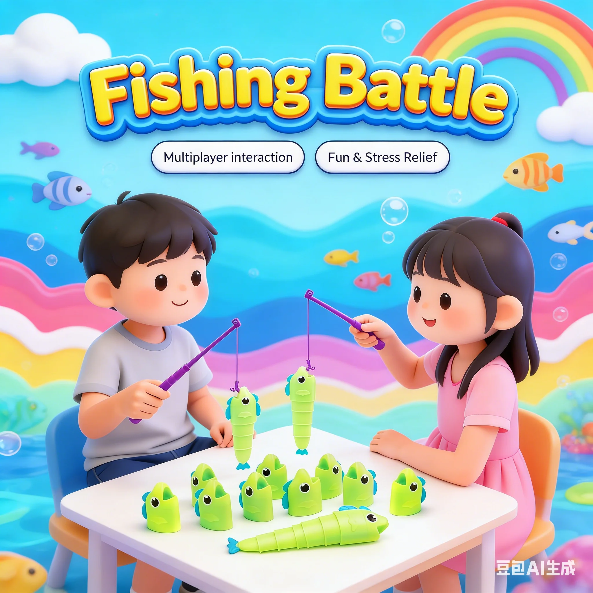 Reel Big Catch Fishing Game Viral Retractable Fish Parent Child Interactive Family Table Educational Multiplayer Kids Toy